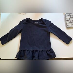 Viverano Navy Blue Kids Long Sleeve Top